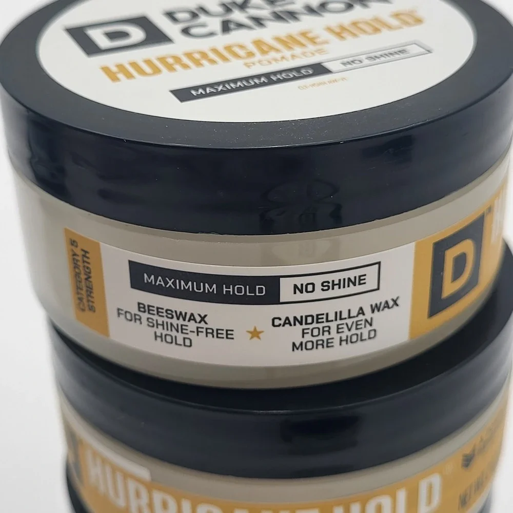 Set of 4 Duke Cannon Hurricane Hold‎ Pomade Maximum Hold No Shine 2oz